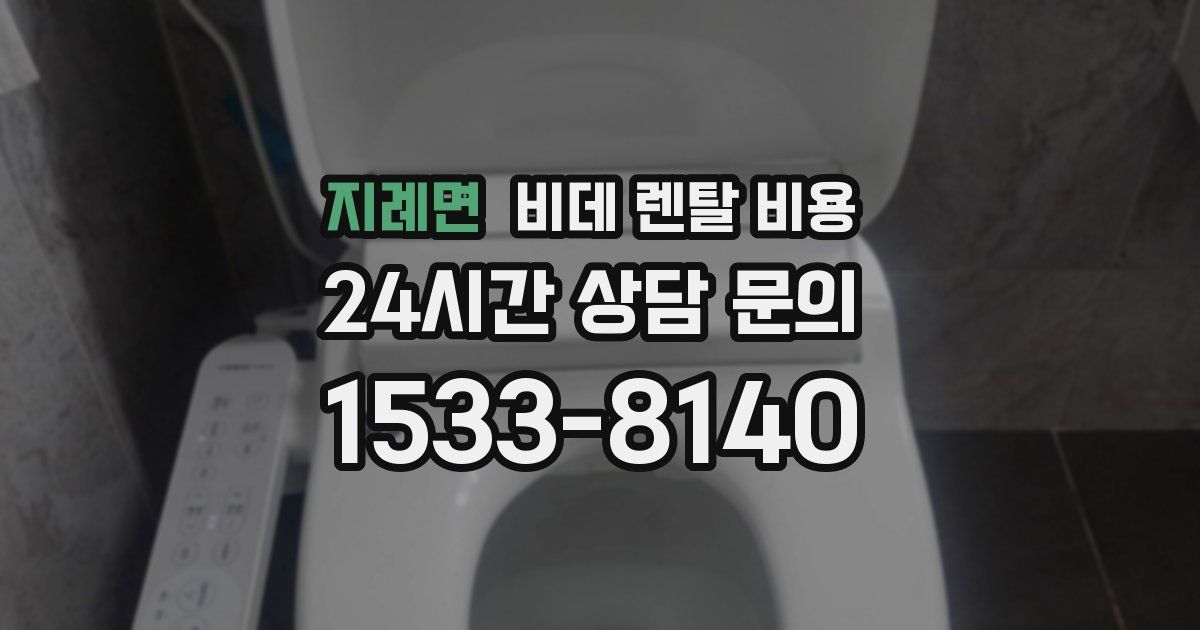 지례면 비데 렌탈 비용
