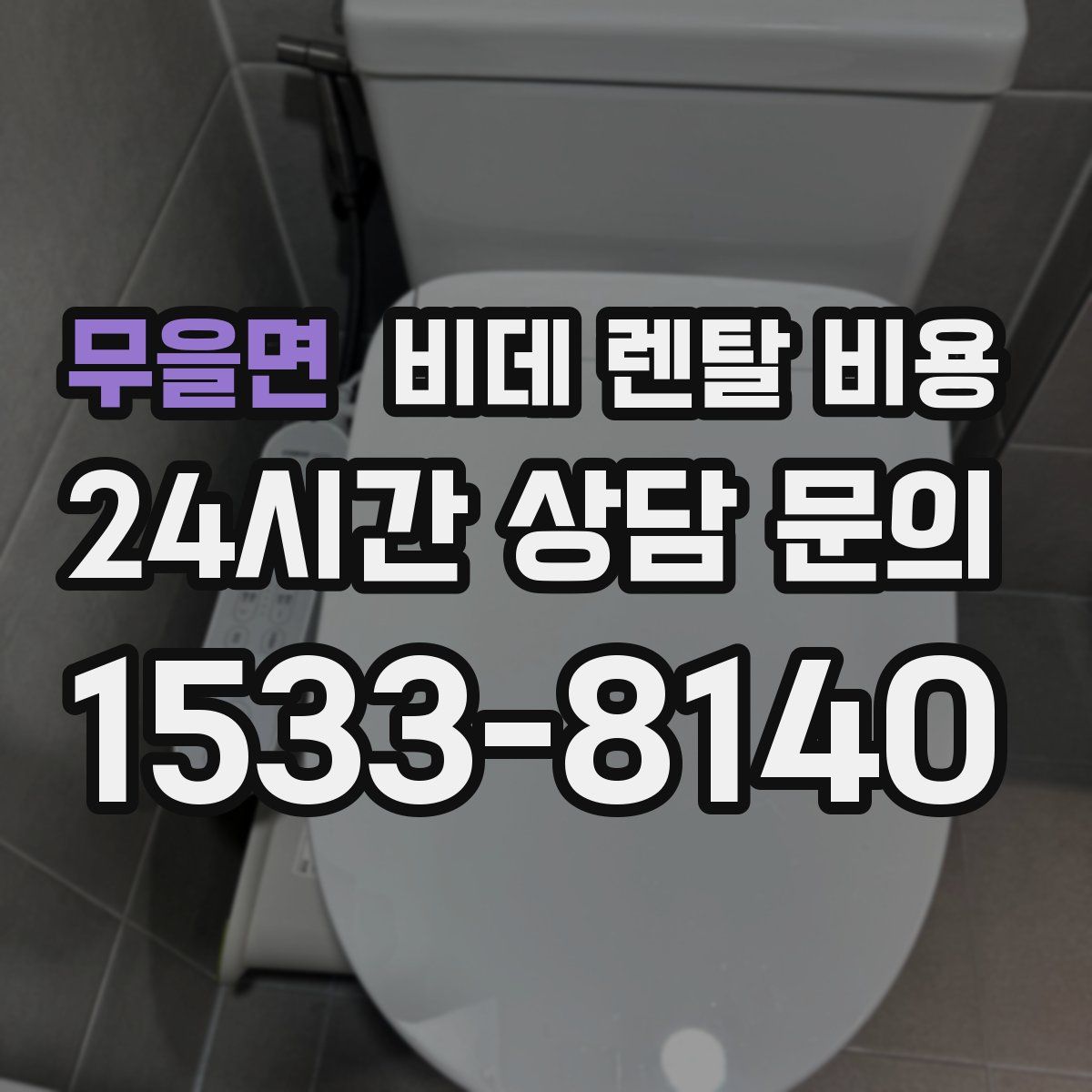 무을면 비데 렌탈 비용