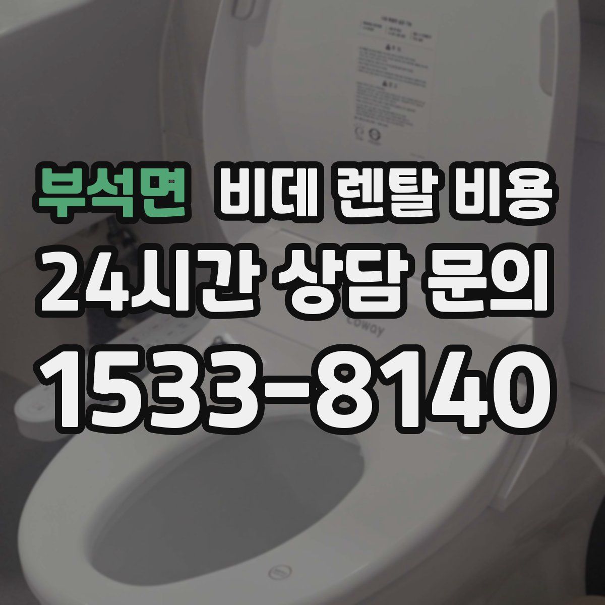부석면 비데 렌탈 비용