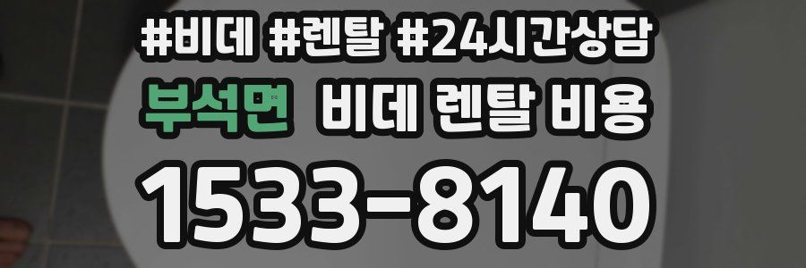 부석면 비데 렌탈 비용