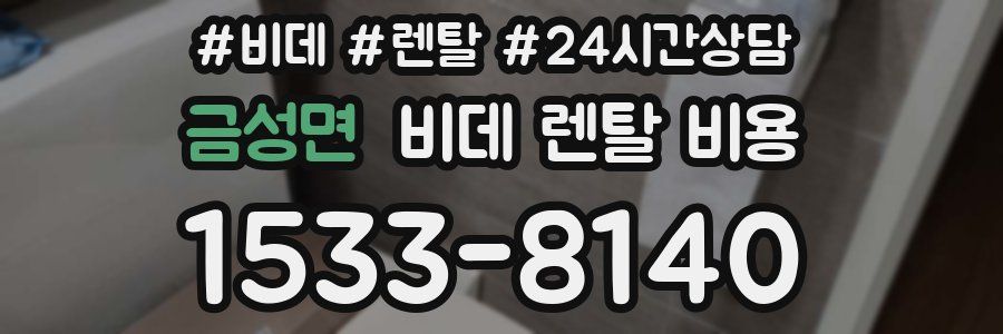 금성면 비데 렌탈 비용
