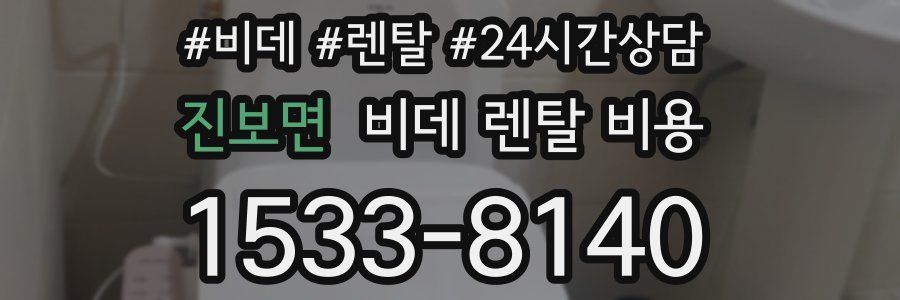 진보면 비데 렌탈 비용