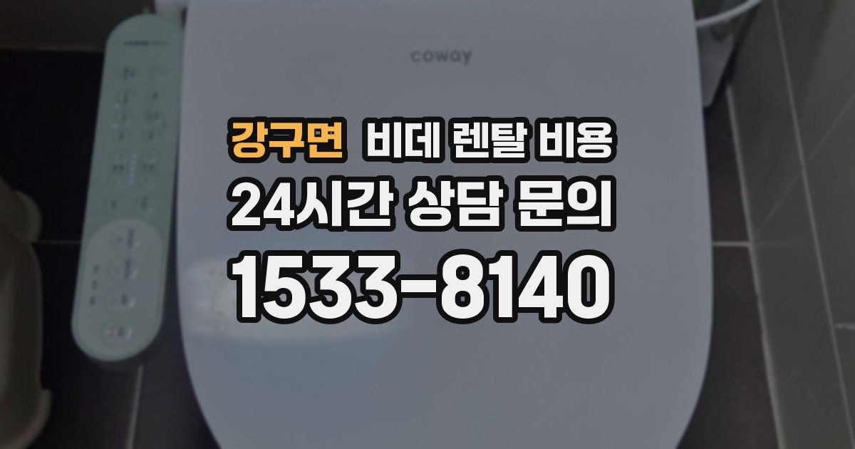 강구면 비데 렌탈 비용