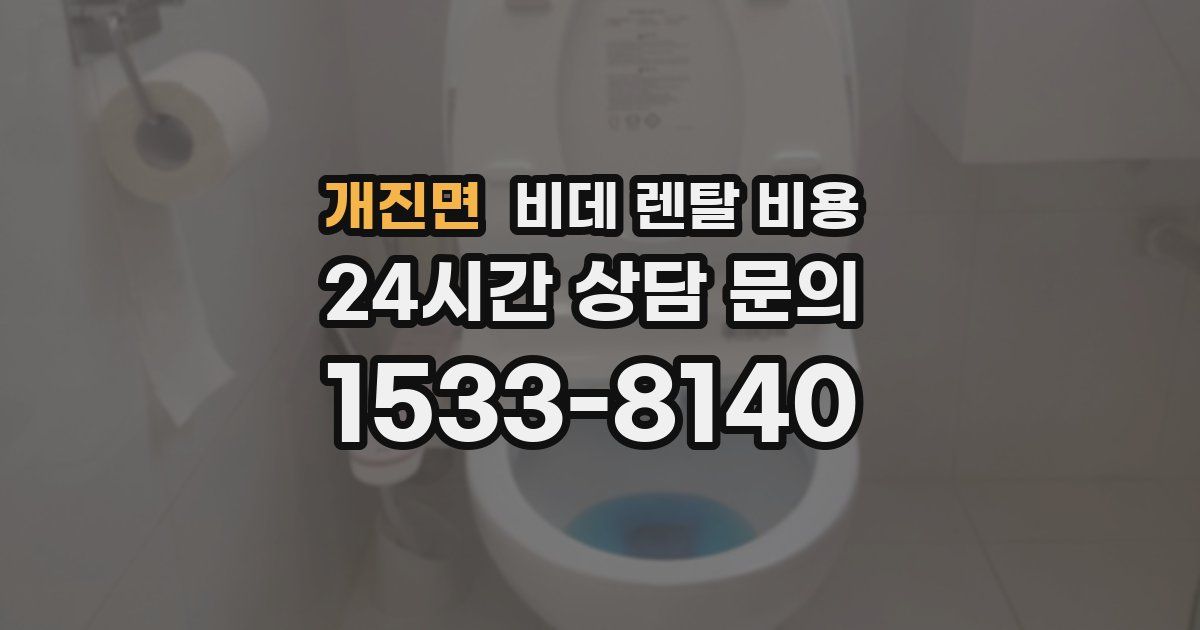 개진면 비데 렌탈 비용