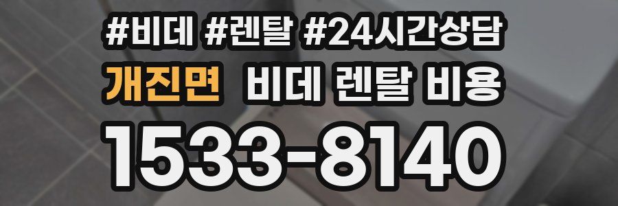 개진면 비데 렌탈 비용