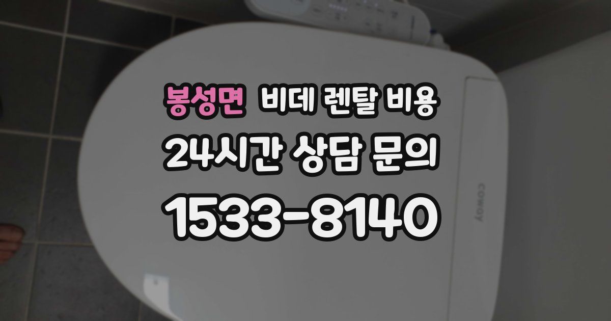 봉성면 비데 렌탈 비용
