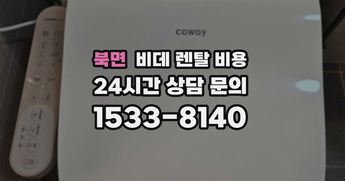 북면 비데 렌탈 비용