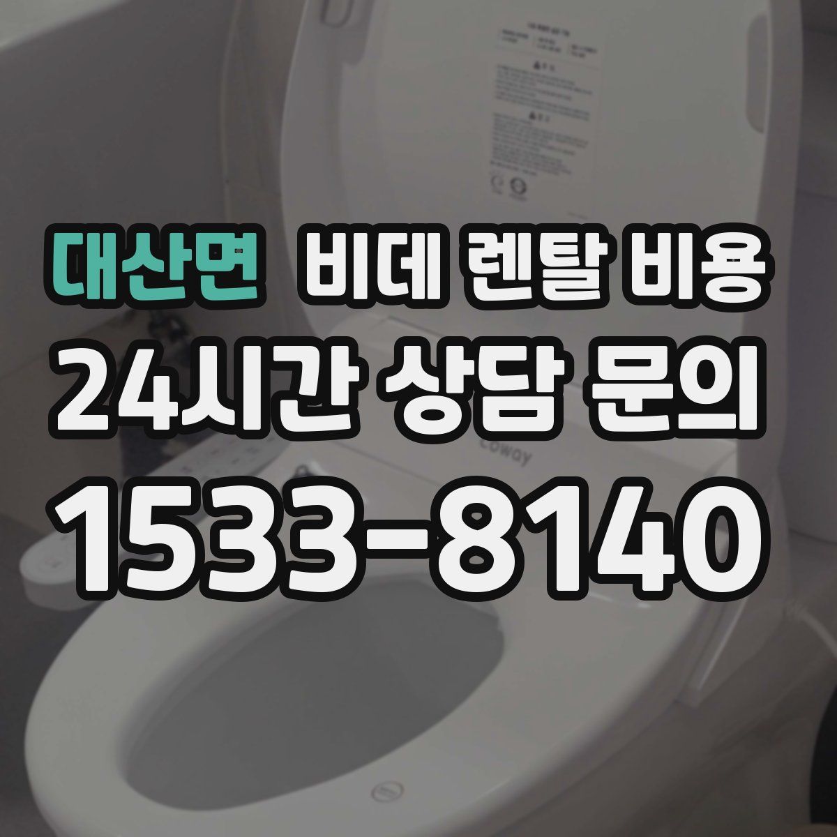 대산면 비데 렌탈 비용