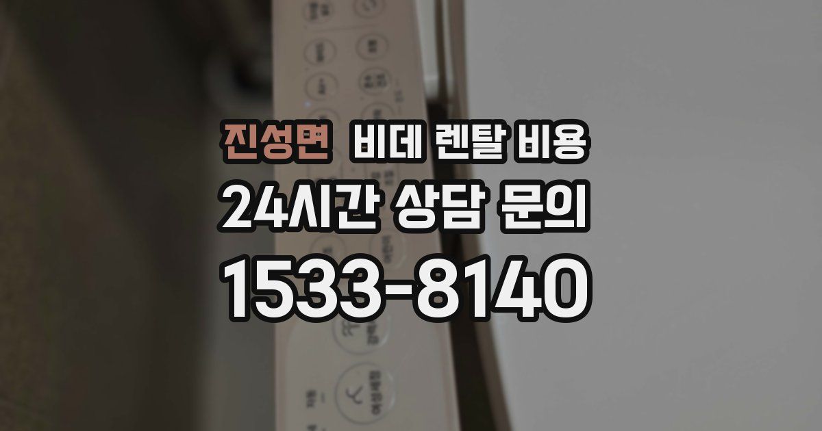 진성면 비데 렌탈 비용
