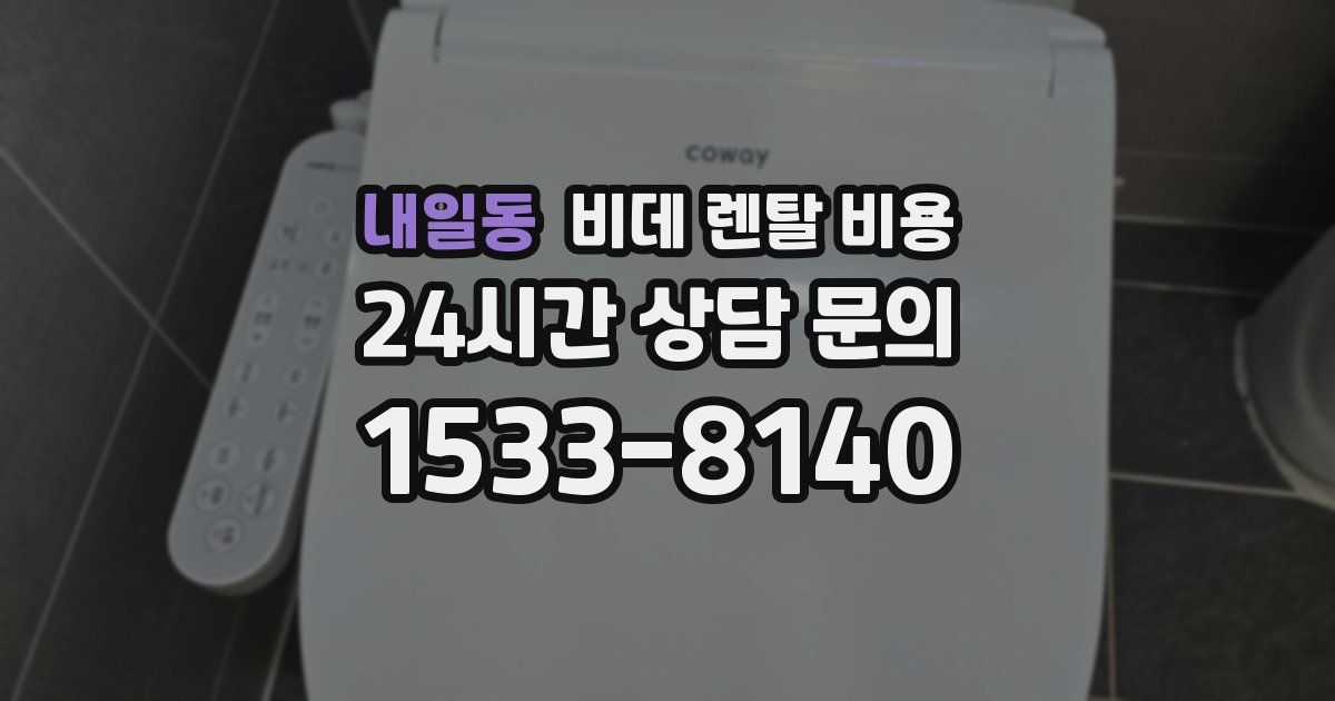 내일동 비데 렌탈 비용