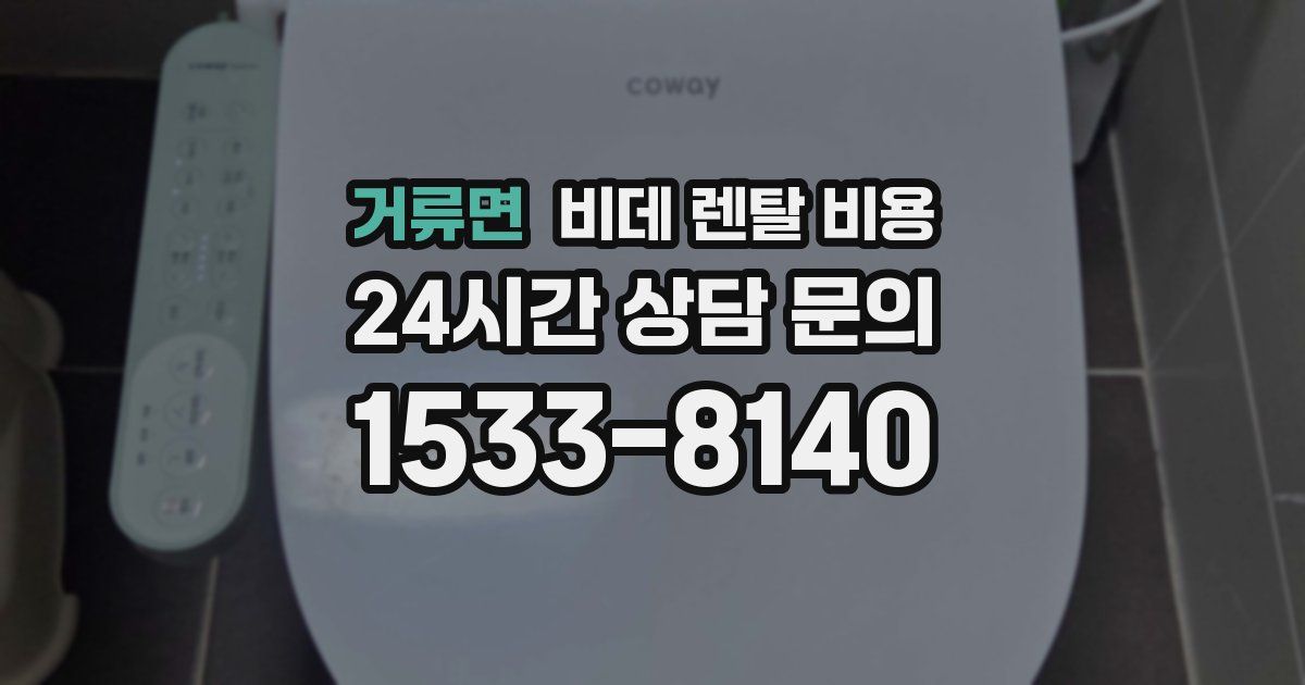 거류면 비데 렌탈 비용