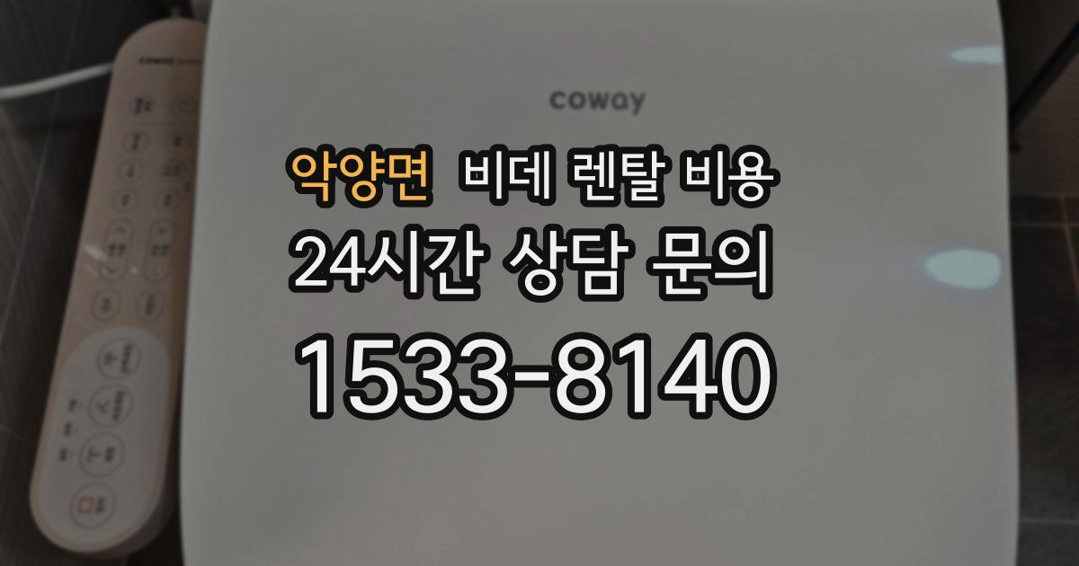 악양면 비데 렌탈 비용