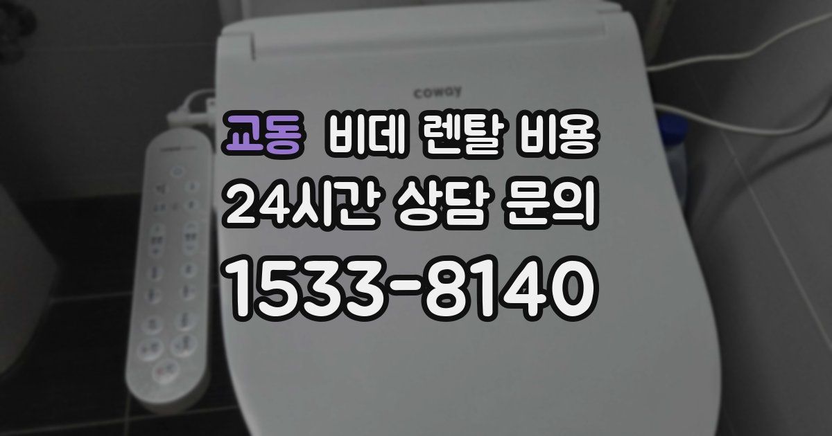 교동 비데 렌탈 비용
