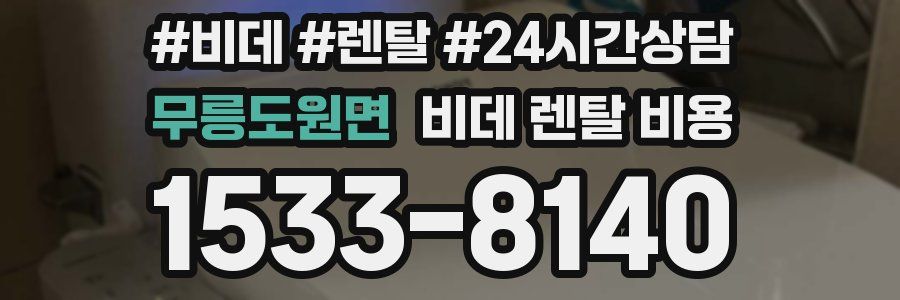 무릉도원면 비데 렌탈 비용