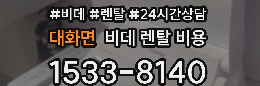 대화면 비데 렌탈 비용