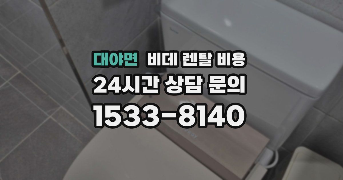 대야면 비데 렌탈 비용
