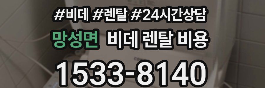 망성면 비데 렌탈 비용