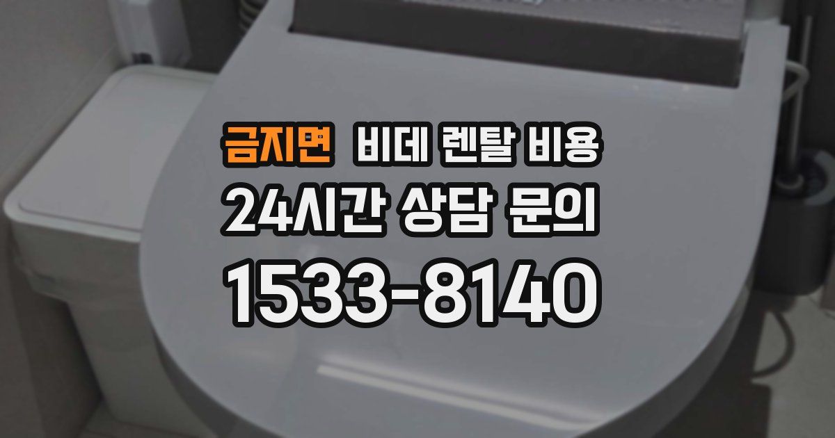 금지면 비데 렌탈 비용