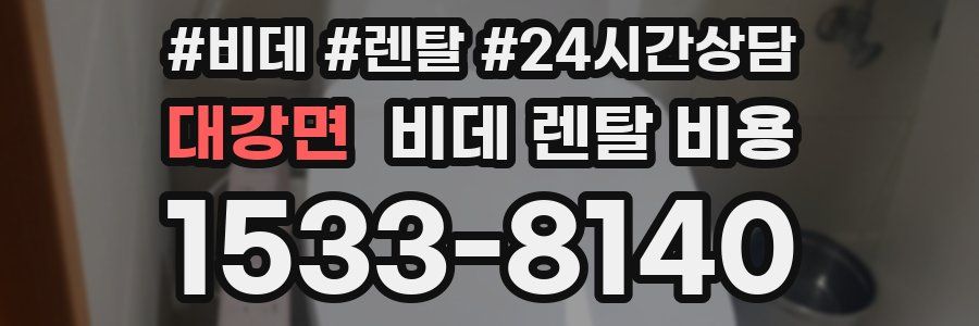 대강면 비데 렌탈 비용