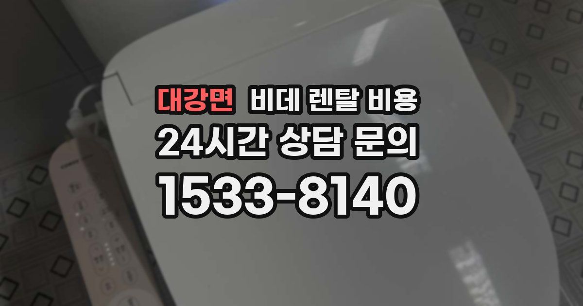 대강면 비데 렌탈 비용