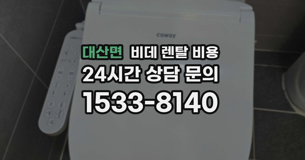 대산면 비데 렌탈 비용