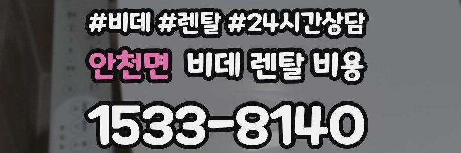 안천면 비데 렌탈 비용