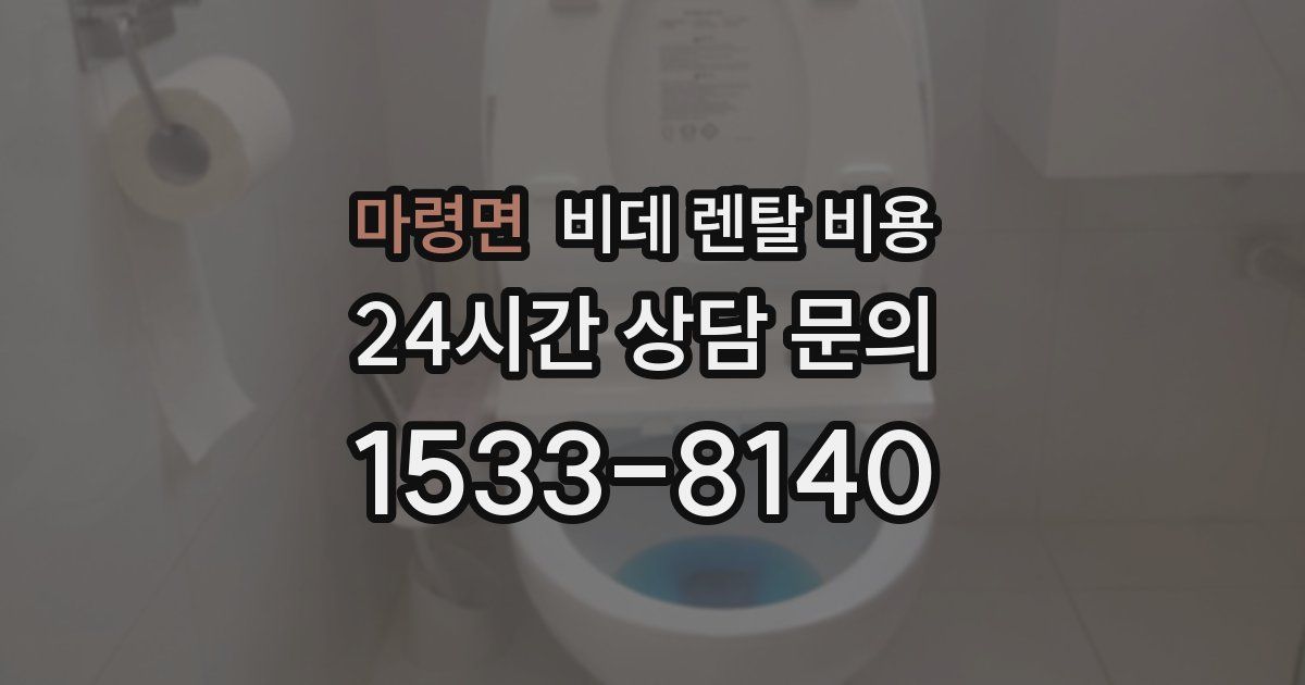 마령면 비데 렌탈 비용