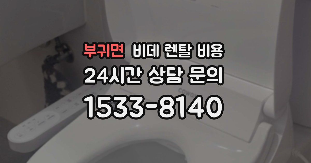 부귀면 비데 렌탈 비용