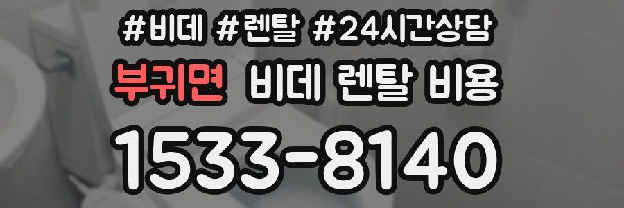 부귀면 비데 렌탈 비용