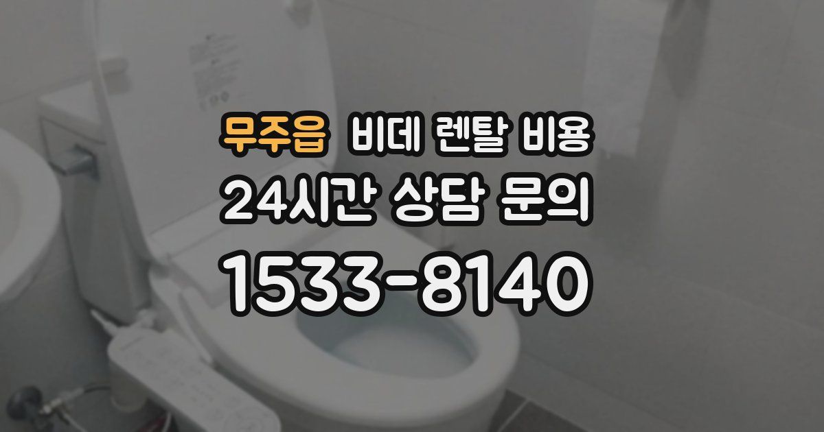 무주읍 비데 렌탈 비용