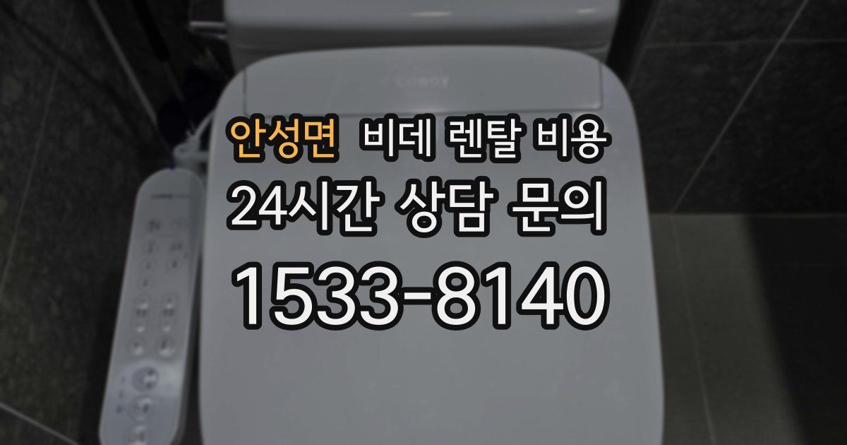 안성면 비데 렌탈 비용
