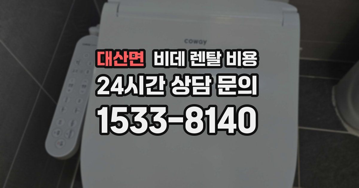 대산면 비데 렌탈 비용