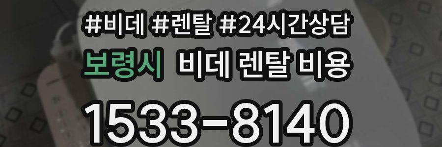 보령시 비데 렌탈 비용