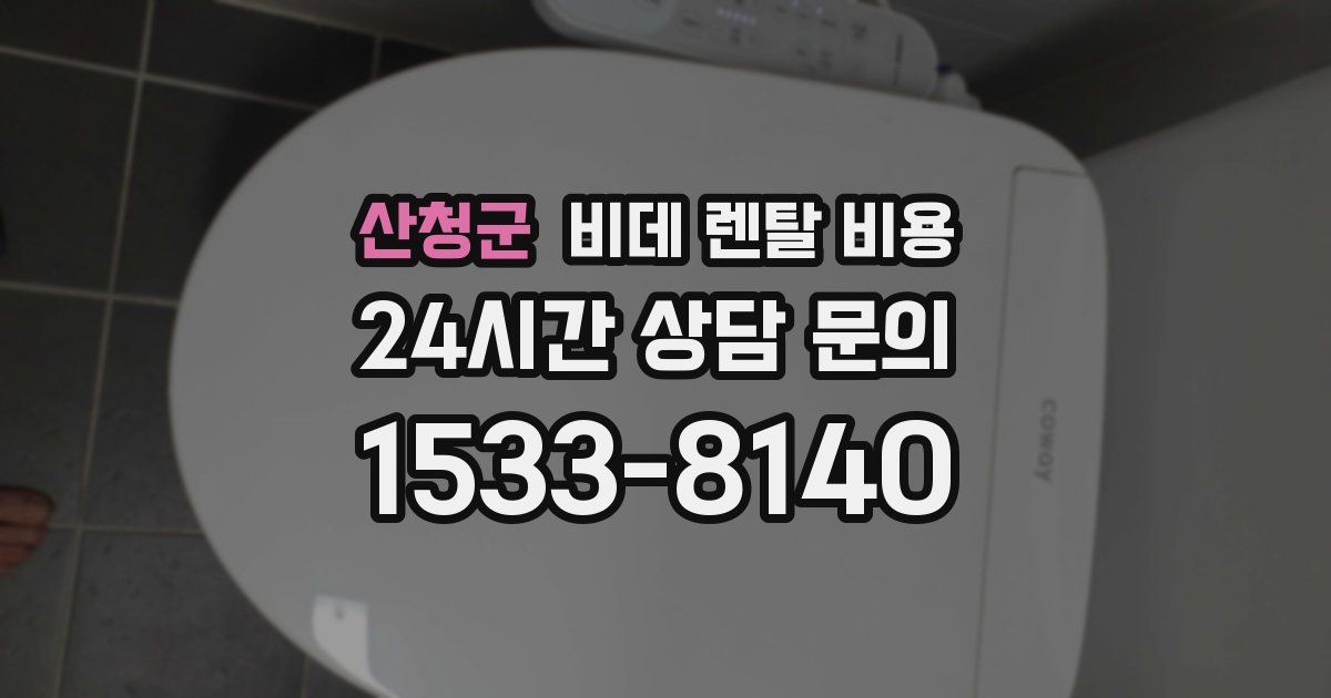 산청군 비데 렌탈 비용