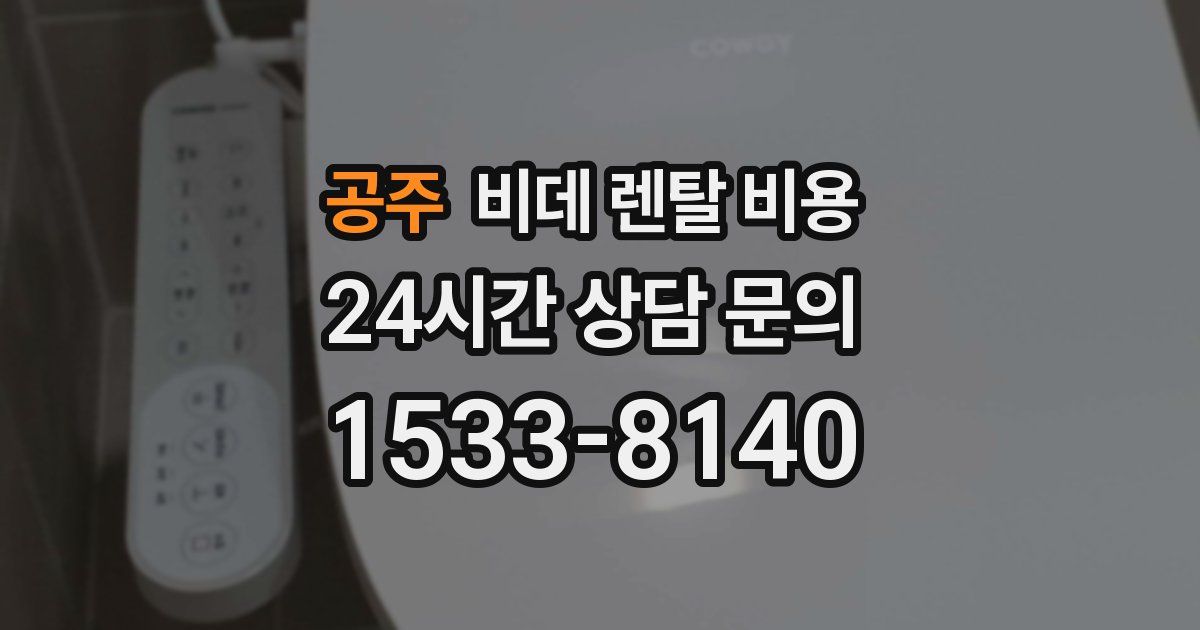 공주 비데 렌탈 비용