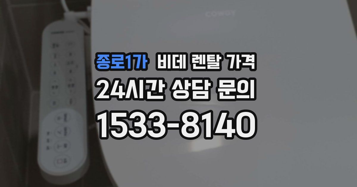 종로1가 비데 렌탈 가격