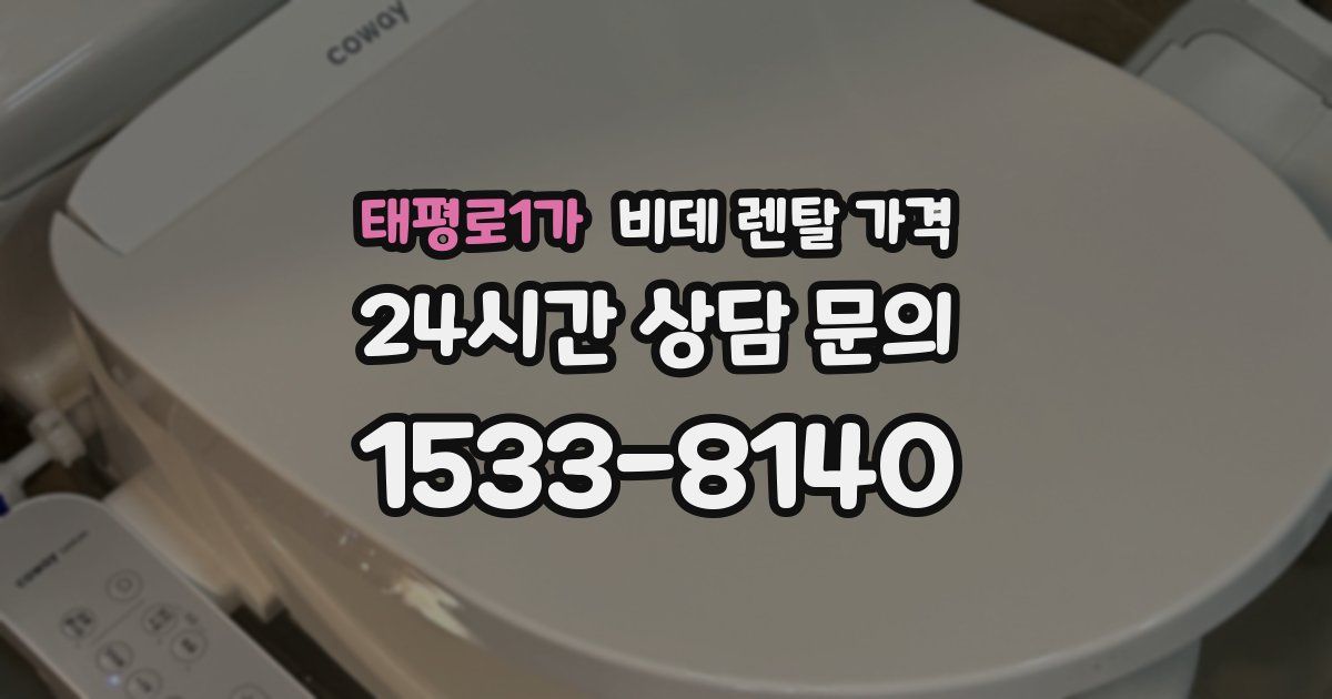 태평로1가 비데 렌탈 가격