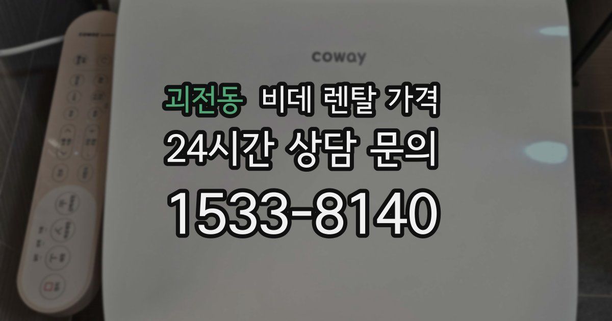 괴전동 비데 렌탈 가격