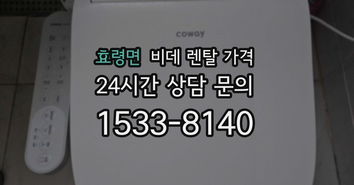 효령면 비데 렌탈 가격