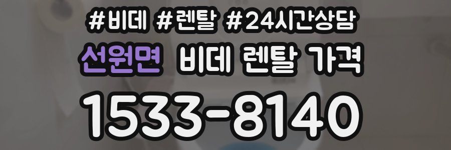 선원면 비데 렌탈 가격