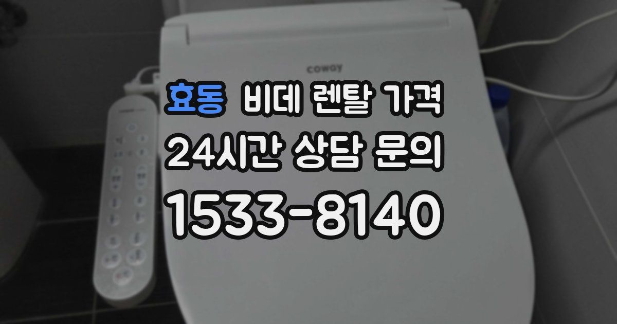 효동 비데 렌탈 가격