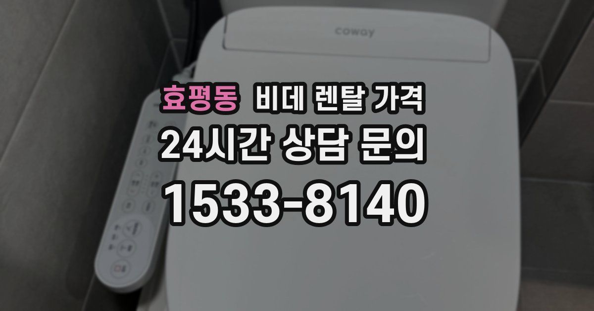 효평동 비데 렌탈 가격