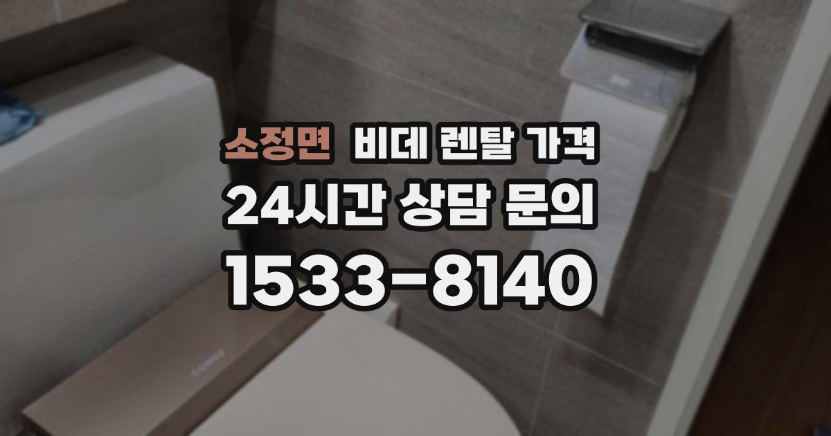 소정면 비데 렌탈 가격