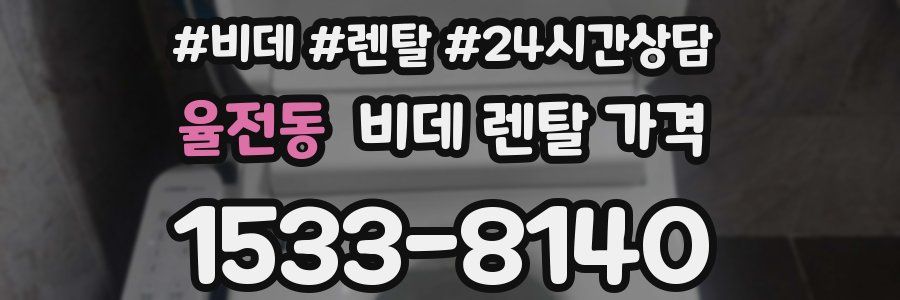 율전동 비데 렌탈 가격