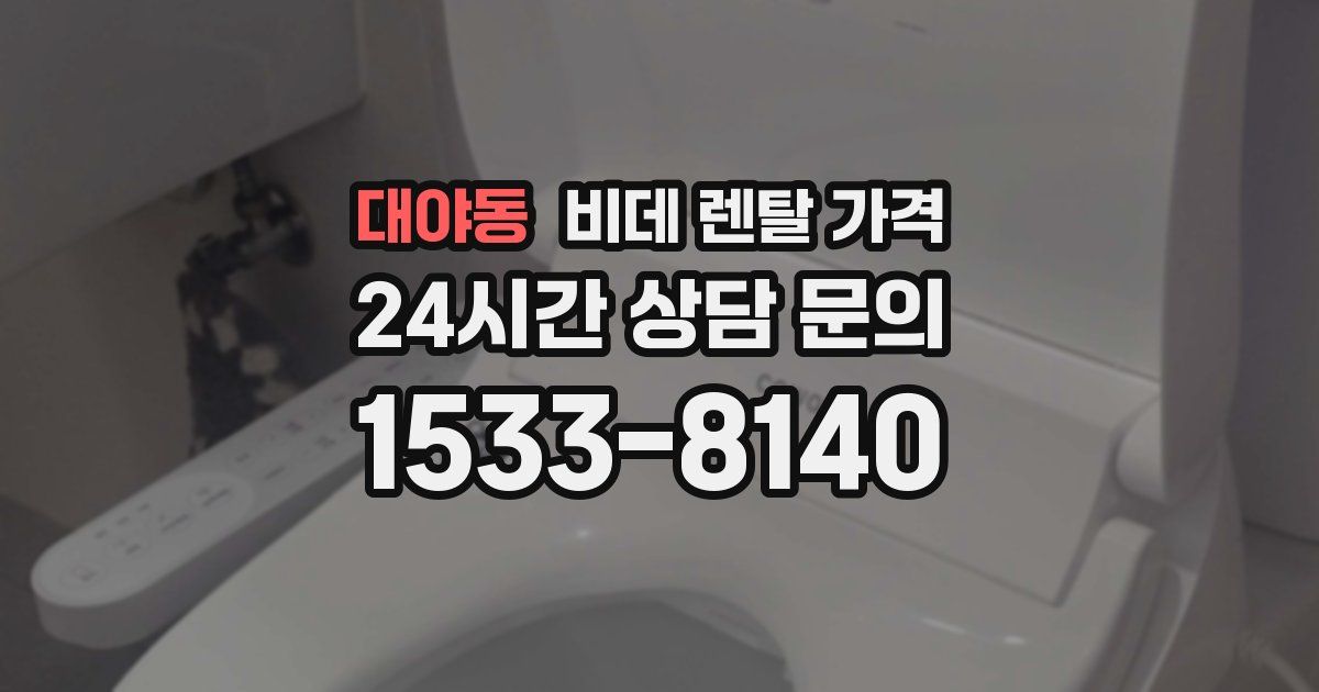 대야동 비데 렌탈 가격