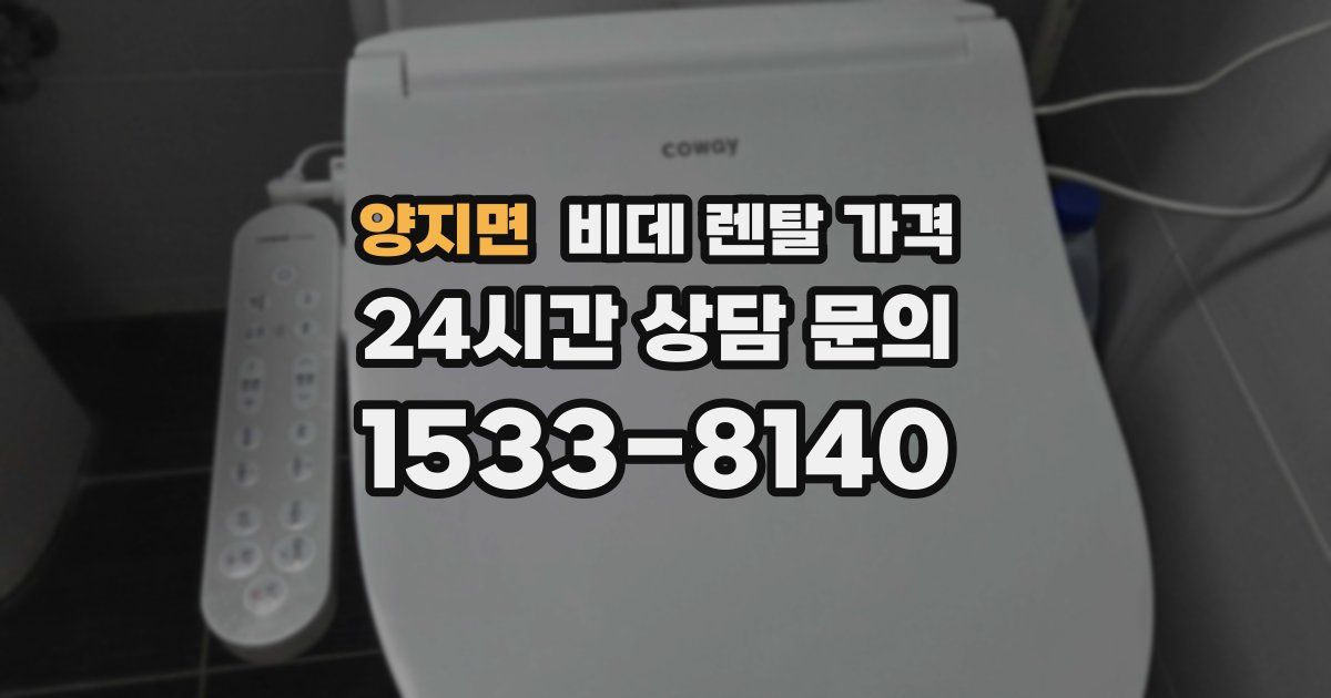 양지면 비데 렌탈 가격
