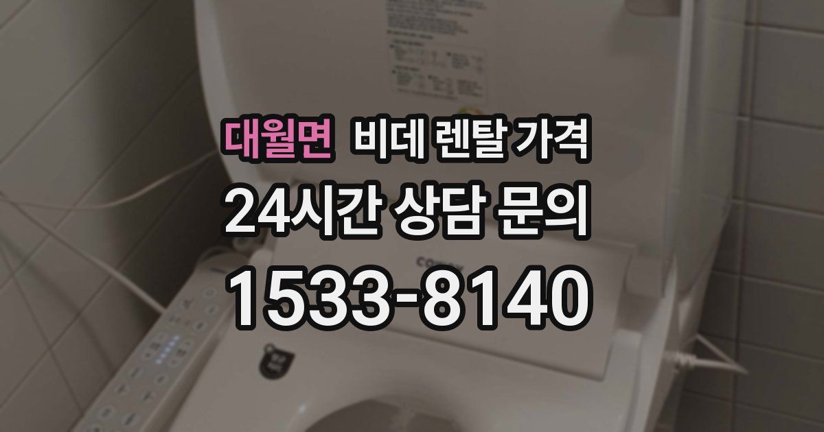 대월면 비데 렌탈 가격