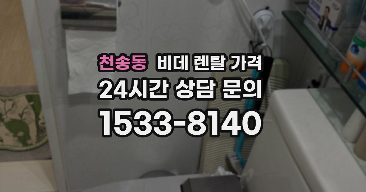 천송동 비데 렌탈 가격