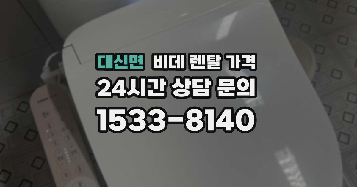 대신면 비데 렌탈 가격