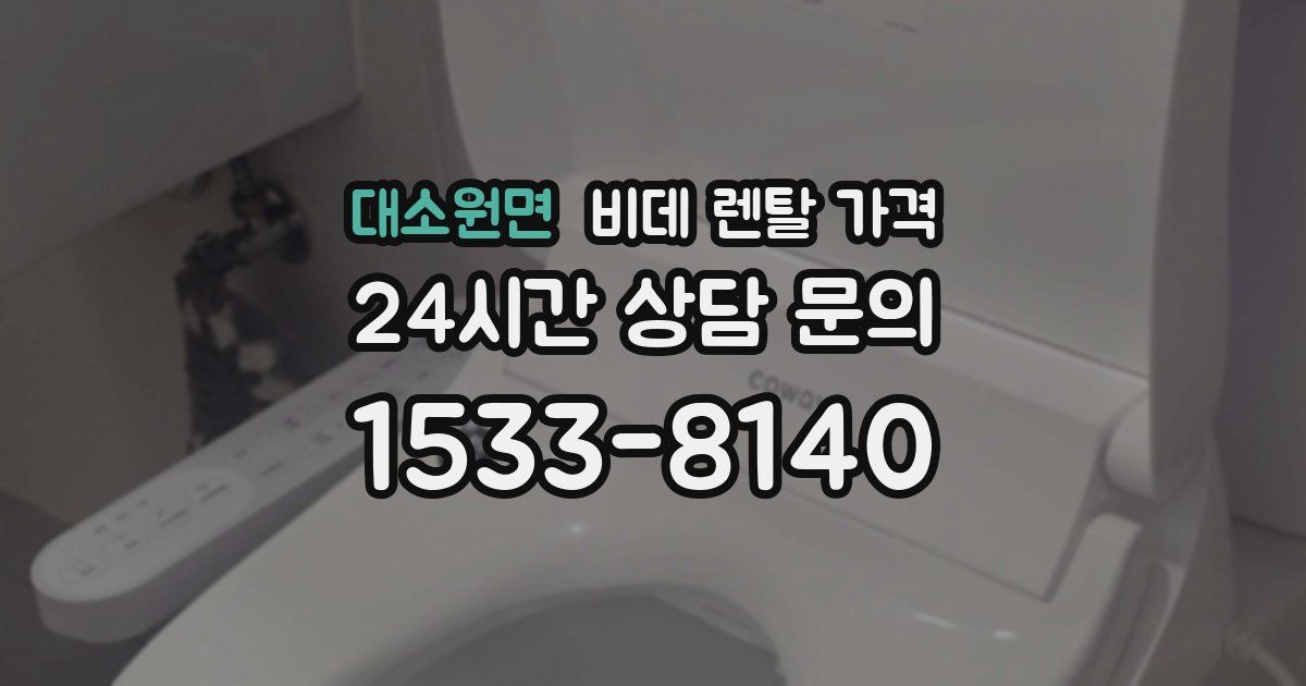 대소원면 비데 렌탈 가격